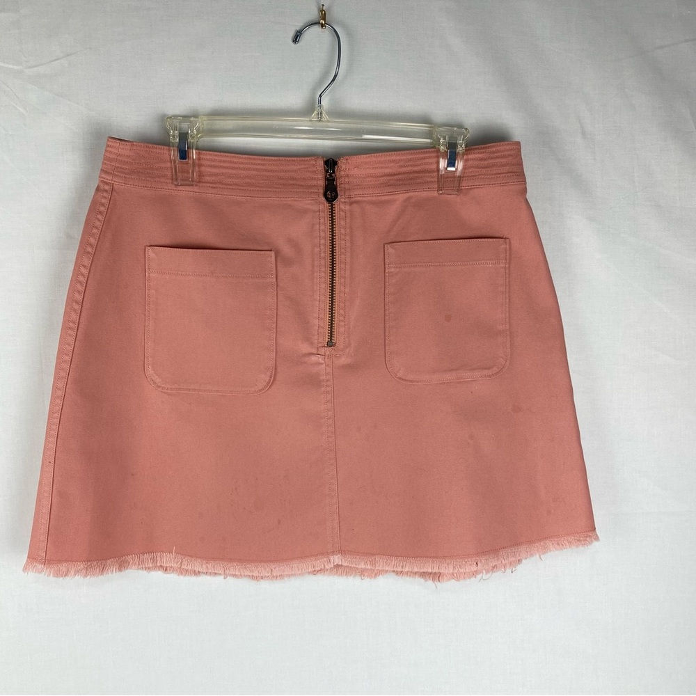Madewell A-Line Mini Skirt With Raw Hem Size 10 Color Rose Pink